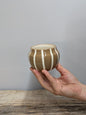 Portavaso in Ceramica Sferica a Righe 6 cm