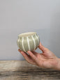 Portavaso in Ceramica Sferica a Righe 6 cm