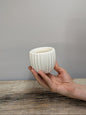 Portavaso in Ceramica a Calice Costolato 6 cm