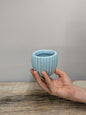 Portavaso in Ceramica a Calice Costolato 6 cm