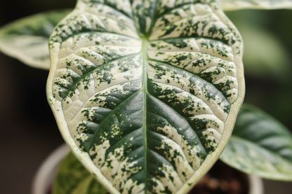 Alocasia Dragon Scale Variegata Macro (prendi la foto del mio sito)