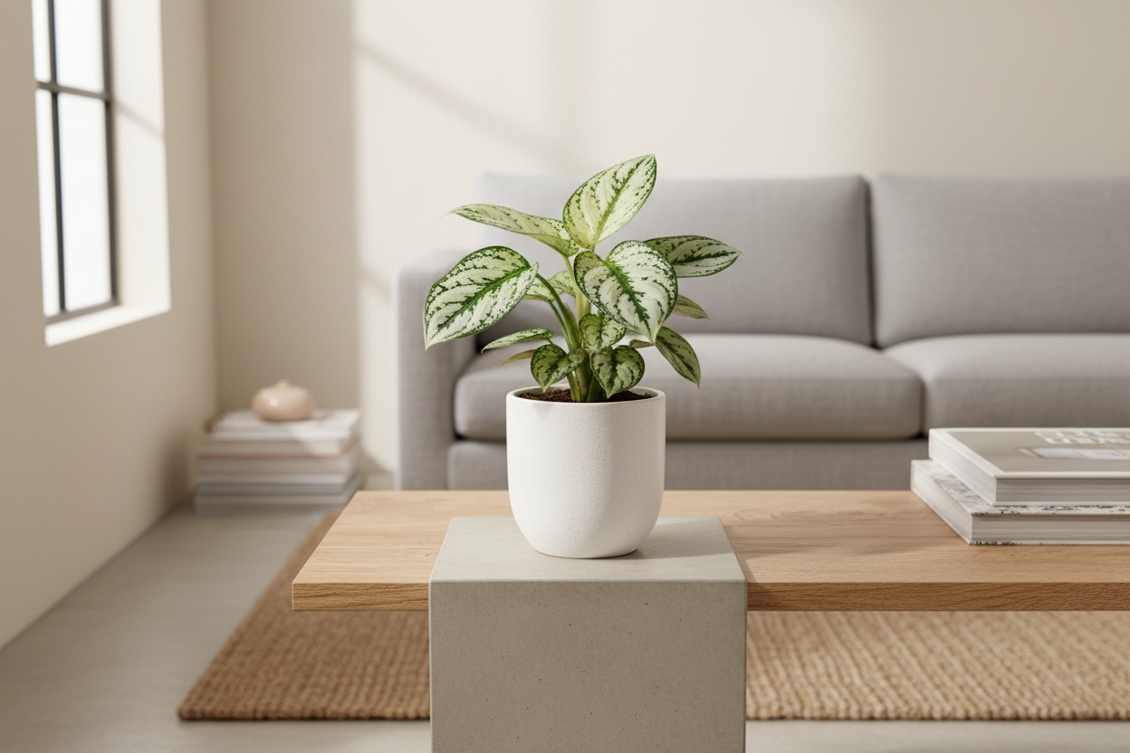 Baby Aglaonema Snow Flake in casa