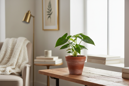 Baby Syngonium Emerald Green (verde intenso senza variegature) in casa