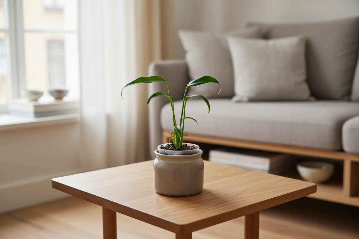 No, anzi, cerca una Baby (anche dal mio sito) Monstera Burle Marx Flame ed ambientala in una casa.