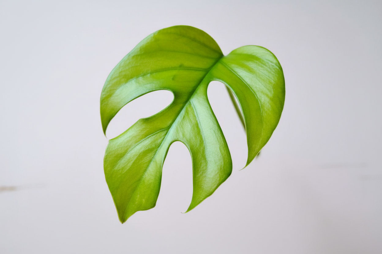 Puoi cambiare foglia? Mi serve una foglia verde brillante con 3 fenestrature asimmetriche.